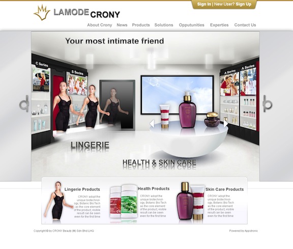 Website Prototype | Prepare Prototype & Video Storyboard | CMS Work Flow | Crony Beuty | Appstronic.com | CMS, E-Commerce, Video, Multimedia Solution Provider, Puchong, Melaka Selangor Singapore Indonesia 
