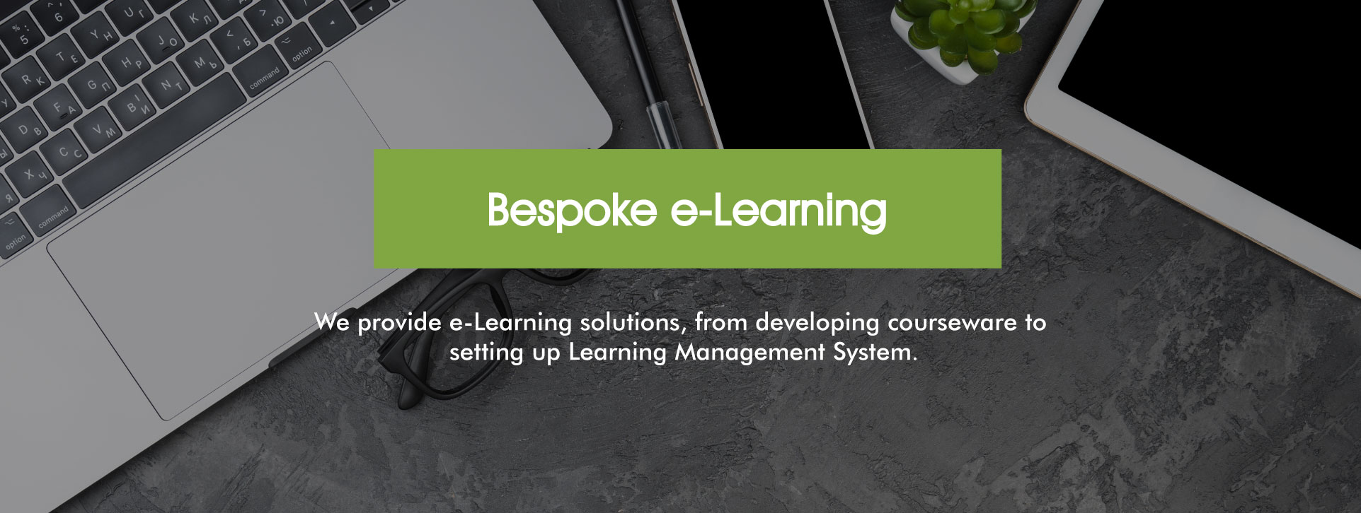 We provide e-Learning solutions, from developing courseware to setting up Learning Management System.