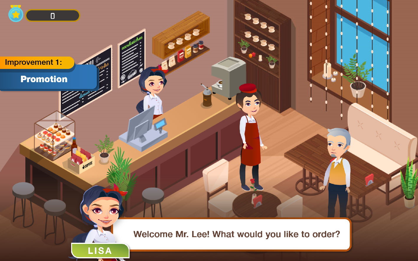 Gamification- customer experience in cafe scenarios